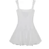 Juni Tank Bubble Mini Dress in White