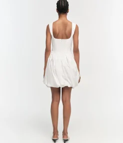 Juni Tank Bubble Mini Dress in White