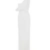 Kara Knit Satin Maxi Dress in Cream
