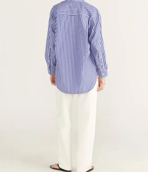 Kayla Shirt in Navy Stripe