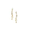 Keshi Pearl Sculptural Drop Earrings in Gold