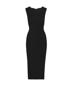 Knife Pleated Dress in Black