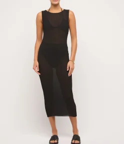 Knife Pleated Dress in Black