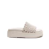 Knotted Platform Slide in Milk
