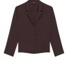 Lapell Collared Blouse in Hickory