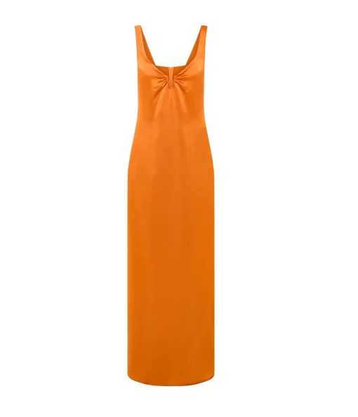 Liliana Midi Dress in Kumquat