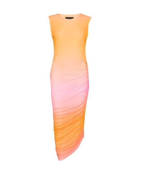 Long Heatwave Mesh Dress in Fianchetto