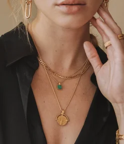 Lucy Williams Square Malachite Necklace