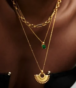 Lucy Williams Square Malachite Necklace