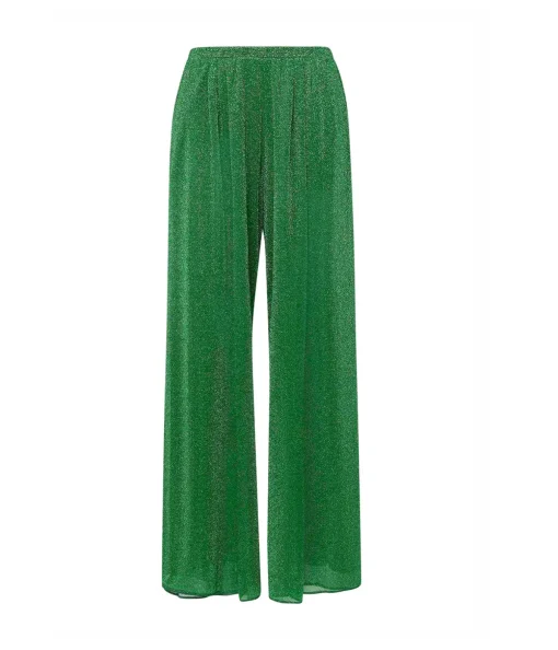 Lumiere Wide Leg Pants in Emerald Green