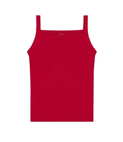 May Square Neck Cami in Red