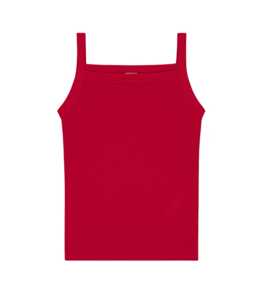 May Square Neck Cami in Red
