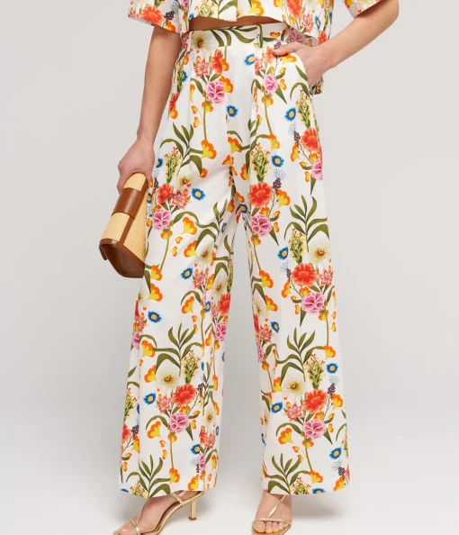 Melia Cotton Pant in Vila Floral