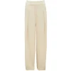 Mercer Pleated Pant in Ecru