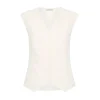 Minimal Tailored Vest in Ivory