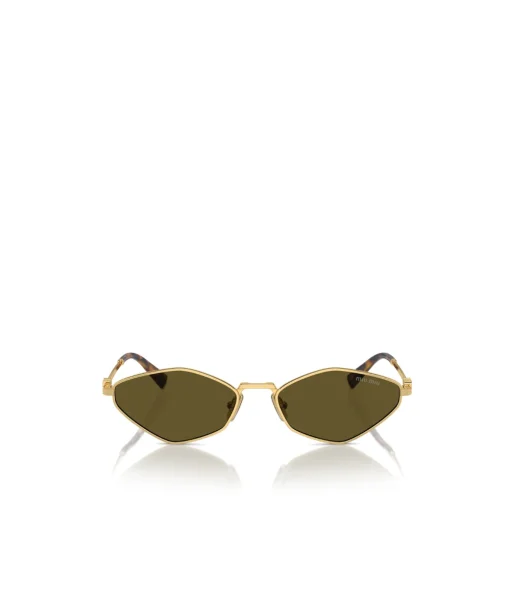 Miu Miu Irregular Sunglasses in Dark Brown