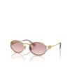 Miu Miu Oval Sunglasses in Gold
