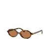 Miu Miu Oval Sunglasses in Light Havana