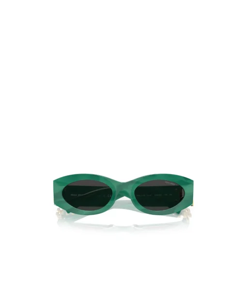 Miu Miu Oval Sunglasses in Green