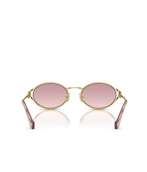 Miu Miu Oval Sunglasses in Gold