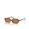 Miu Miu Rectangle Sunglasses in Honey Havana