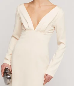 Nancy Long Sleeve Dress in Ivory