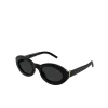 Narrow Oval Shaped Sunglasses in Black