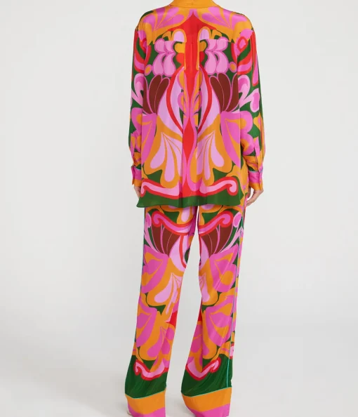 Nova Crepe Top in Seventies Orange