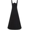 Odette Midi Dress in Ebony
