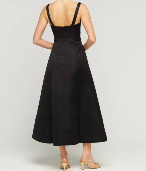 Odette Midi Dress in Ebony