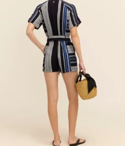 Orpheus Playsuit Dress in Delos Stripe