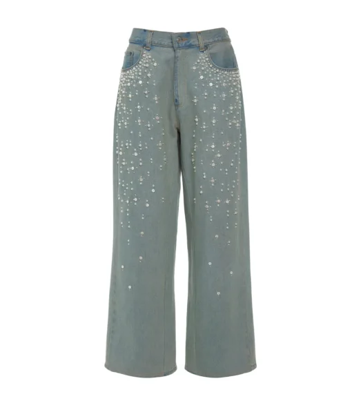 Perlette Denim Pants in Blue
