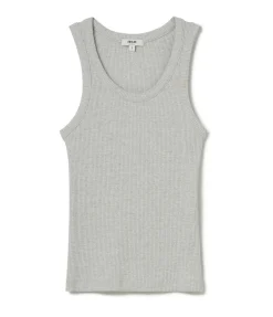 Poppy Scoop Neck Tank in Heather Grey