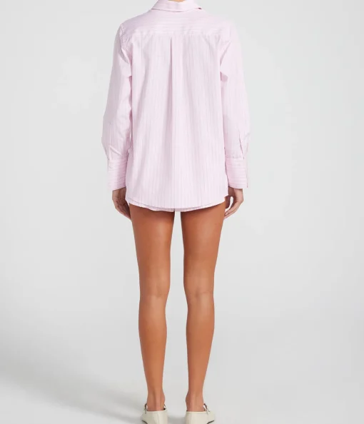 Puglia Shirt in Baby Pink and Cappuccino