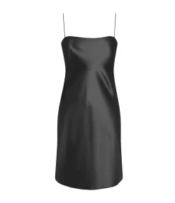 Rachel Mini Slip Dress in Black