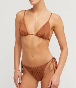 Ruched String Pant in Maple