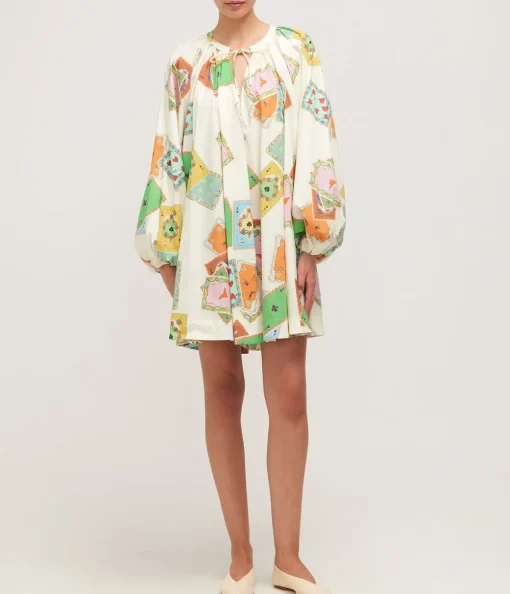 Rummy Longsleeve Mini Dress in Multi