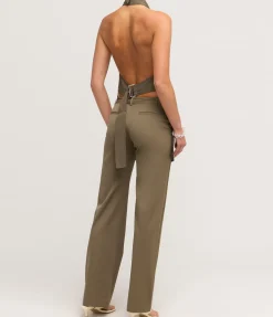 90's Panelled Pant in Kelp
