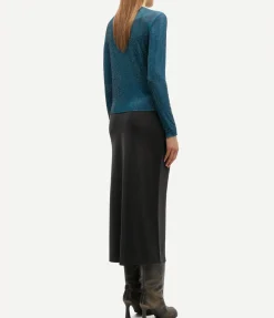 Saagneta Maxi Slip Skirt in Black