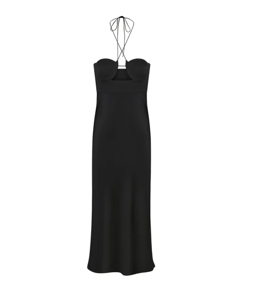 Sarah Halter Midi Dress in Black