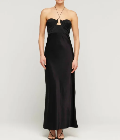 Sarah Halter Midi Dress in Black