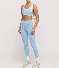 Signature Zip Tights in Dusk Blue