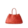 Small Santa Croce Leather Bag in Orange