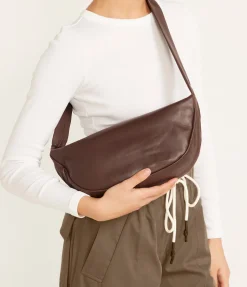 Soft Crescent Bag in Chocolate
