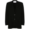 Tailored Techno Viscose Blazer in Black