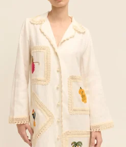 Teddy Shirtdress in Cream