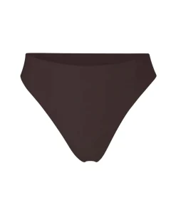 The Midi High Cut Bikini Bottom in Espresso