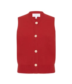 The Riley Vest in Red