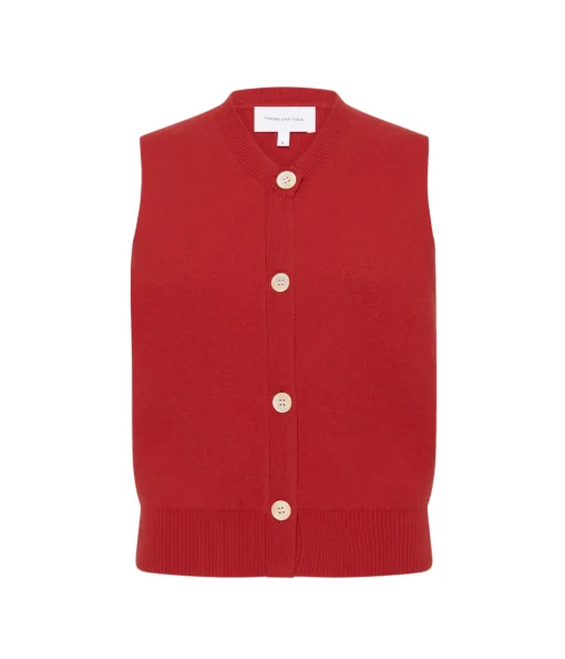 The Riley Vest in Red