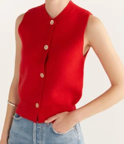 The Riley Vest in Red